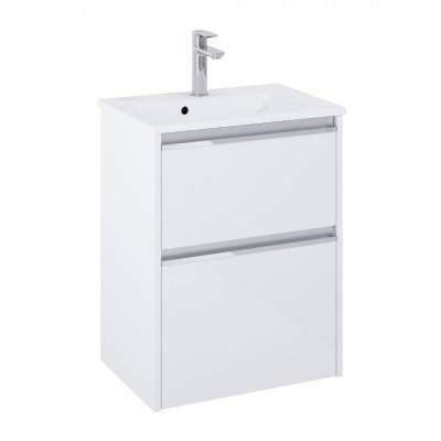 Roca Gap Pro compact slim zestaw łazienkowy 50 cm umywalka z szafką biały połysk A852066806