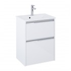 Roca Gap Pro compact slim zestaw łazienkowy 50 cm umywalka z szafką biały połysk A852066806