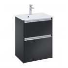 Roca Gap Pro compact slim zestaw łazienkowy 50 cm umywalka z szafką czarny mat A852066532