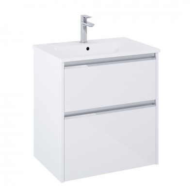 Roca Gap Pro compact slim zestaw łazienkowy 60 cm umywalka z szafką biały połysk A852067806