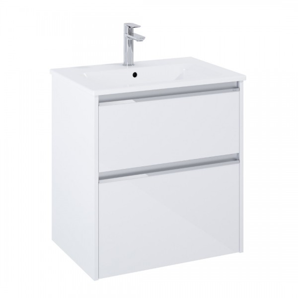 Roca Gap Pro compact slim zestaw łazienkowy 60 cm umywalka z szafką biały połysk A852067806