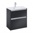 Roca Gap Pro compact slim zestaw łazienkowy 60 cm umywalka z szafką czarny mat A852067532