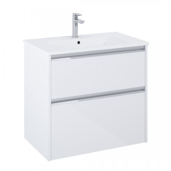 Roca Gap Pro compact slim zestaw łazienkowy 70 cm umywalka z szafką biały połysk A852068806