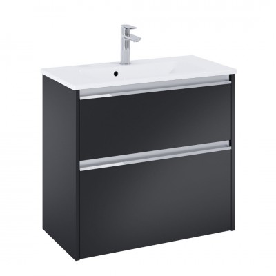 Roca Gap Pro compact slim zestaw łazienkowy 70 cm umywalka z szafką czarny mat A852068532