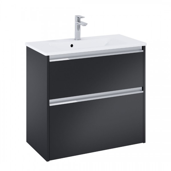 Roca Gap Pro compact slim zestaw łazienkowy 70 cm umywalka z szafką czarny mat A852068532