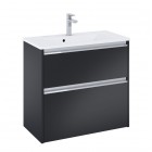 Roca Gap Pro compact slim zestaw łazienkowy 70 cm umywalka z szafką czarny mat A852068532