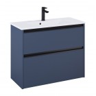 Roca Gap Pro compact slim zestaw łazienkowy 80 cm umywalka z szafką niebieski mat A852069538