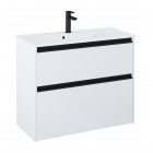Roca Gap Pro compact slim zestaw łazienkowy 80 cm umywalka z szafką biały połysk A852069806