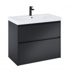 Roca Gap Pro zestaw łazienkowy 80 cm umywalka z szafką czarny mat A852052532