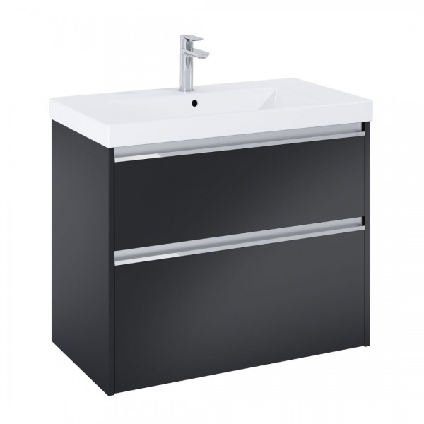 Roca Gap Pro zestaw łazienkowy 80 cm umywalka z szafką czarny mat A852052532