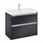 Roca Gap Pro zestaw łazienkowy 80 cm umywalka z szafką czarny mat A852052532