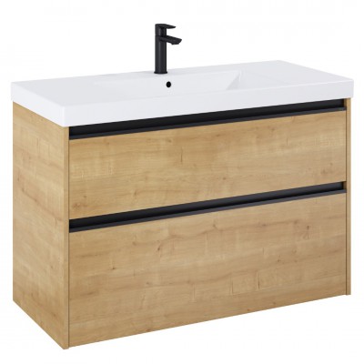 Roca Gap Pro zestaw łazienkowy 100 cm umywalka z szafką jasny dąb A852055464