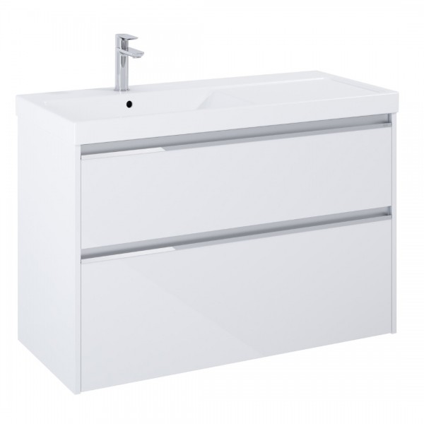 Roca Gap Pro zestaw łazienkowy 100 cm umywalka z szafką lewa biały połysk A852058806