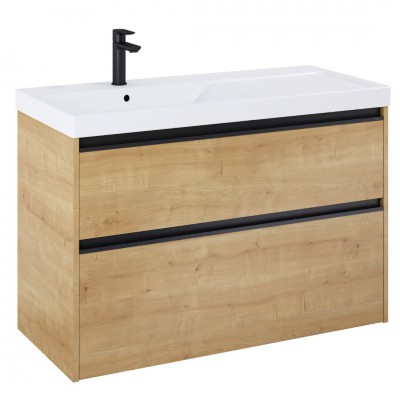 Roca Gap Pro zestaw łazienkowy 100 cm umywalka z szafką lewa jasny dąb A852058464