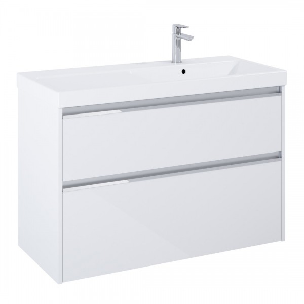 Roca Gap Pro zestaw łazienkowy 100 cm umywalka z szafką prawa biały połysk A852060806