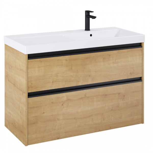 Roca Gap Pro zestaw łazienkowy 100 cm umywalka z szafką prawa jasny dąb A852060464