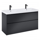 Roca Gap Pro zestaw łazienkowy 120 cm umywalka z szafką czarny mat A852065532