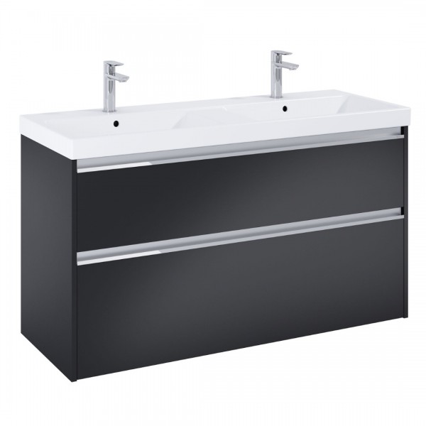 Roca Gap Pro zestaw łazienkowy 120 cm umywalka z szafką czarny mat A852065532