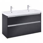 Roca Gap Pro zestaw łazienkowy 120 cm umywalka z szafką czarny mat A852065532
