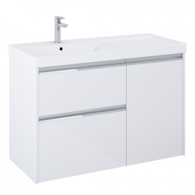 Roca Gap Pro zestaw łazienkowy 100 cm umywalka z szafką + cargo lewa biały połysk A852062806