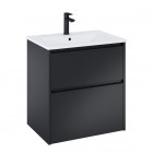 Roca Gap Pro slim zestaw łazienkowy 60 cm umywalka z szafką czarny mat A852048532