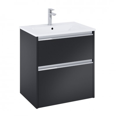 Roca Gap Pro slim zestaw łazienkowy 60 cm umywalka z szafką czarny mat A852048532