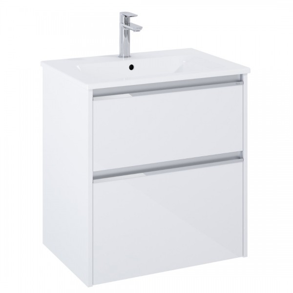 Roca Gap Pro slim zestaw łazienkowy 70 cm umywalka z szafką biały połysk A852050806