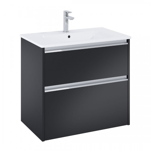 Roca Gap Pro slim zestaw łazienkowy 70 cm umywalka z szafką czarny mat A852050532