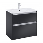 Roca Gap Pro slim zestaw łazienkowy 70 cm umywalka z szafką czarny mat A852050532