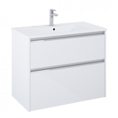 Roca Gap Pro slim zestaw łazienkowy 80 cm umywalka z szafką biały połysk A852051806