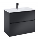 Roca Gap Pro slim zestaw łazienkowy 80 cm umywalka z szafką czarny mat A852051532
