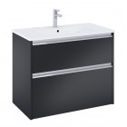 Roca Gap Pro slim zestaw łazienkowy 80 cm umywalka z szafką czarny mat A852051532