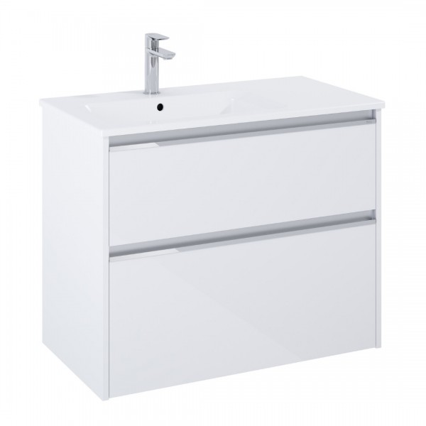 Roca Gap Pro slim zestaw łazienkowy 80 cm umywalka z szafką lewa biały połysk A852053806