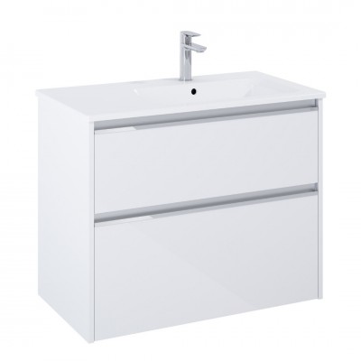 Roca Gap Pro slim zestaw łazienkowy 80 cm umywalka z szafką prawa biały połysk A852054806