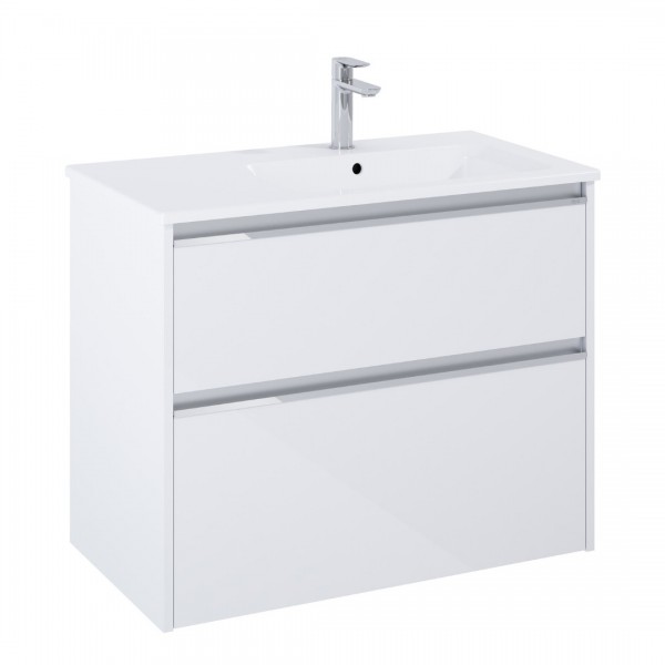 Roca Gap Pro slim zestaw łazienkowy 80 cm umywalka z szafką prawa biały połysk A852054806