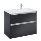 Roca Gap Pro slim zestaw łazienkowy 80 cm umywalka z szafką prawa czarny mat A852054532