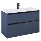 Roca Gap Pro slim zestaw łazienkowy 100 cm umywalka z szafką niebieski mat A852056538