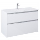 Roca Gap Pro slim zestaw łazienkowy 100 cm umywalka z szafką biały połysk A852056806