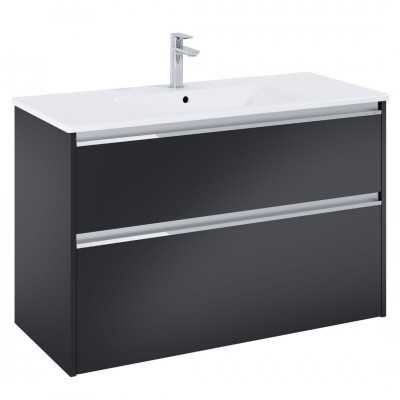 Roca Gap Pro slim zestaw łazienkowy 100 cm umywalka z szafką czarny mat A852056532