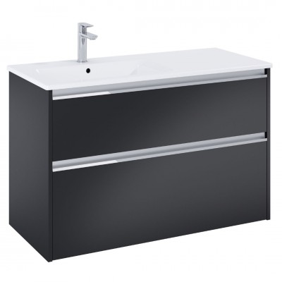 Roca Gap Pro slim zestaw łazienkowy 100 cm umywalka z szafką lewa czarny mat A852057532