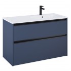 Roca Gap Pro slim zestaw łazienkowy 100 cm umywalka z szafką prawa niebieski mat A852059538