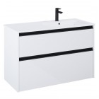Roca Gap Pro slim zestaw łazienkowy 100 cm umywalka z szafką prawa biały połysk A852059806