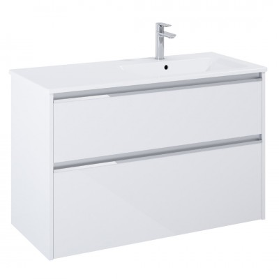 Roca Gap Pro slim zestaw łazienkowy 100 cm umywalka z szafką prawa biały połysk A852059806