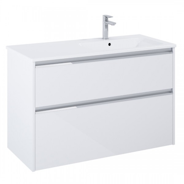 Roca Gap Pro slim zestaw łazienkowy 100 cm umywalka z szafką prawa biały połysk A852059806