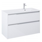 Roca Gap Pro slim zestaw łazienkowy 100 cm umywalka z szafką prawa biały połysk A852059806