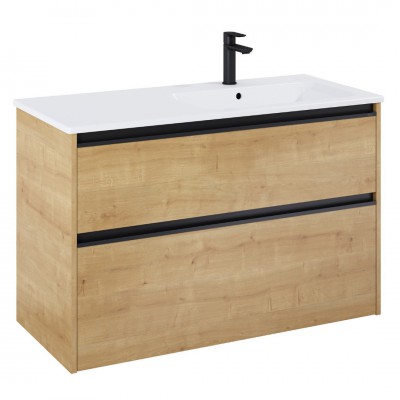Roca Gap Pro slim zestaw łazienkowy 100 cm umywalka z szafką prawa jasny dąb A852059464