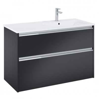 Roca Gap Pro slim zestaw łazienkowy 100 cm umywalka z szafką prawa czarny mat A852059532