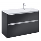Roca Gap Pro slim zestaw łazienkowy 100 cm umywalka z szafką prawa czarny mat A852059532