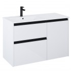 Roca Gap Pro slim zestaw łazienkowy 100 cm umywalka z szafką + cargo lewa biały połysk A852061806
