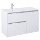 Roca Gap Pro slim zestaw łazienkowy 100 cm umywalka z szafką + cargo lewa biały połysk A852061806